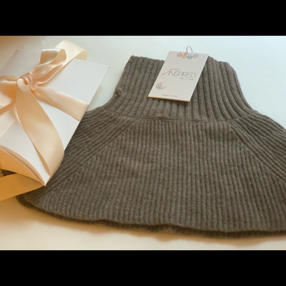 Neck warmer, knit collar for baby toddler. 100% merino wool superfine organic